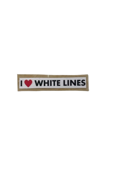 I love white lines ski sticker