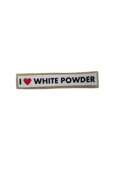 I love white powder Ski Sticker